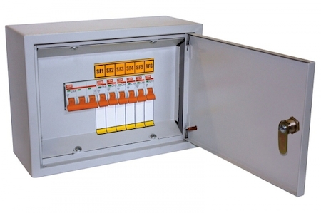 TDM ELECTRIC SQ1604-0001 Осветительный щиток с выключателем ОЩВ-6 (63А/16А) 220х300х120мм TDM